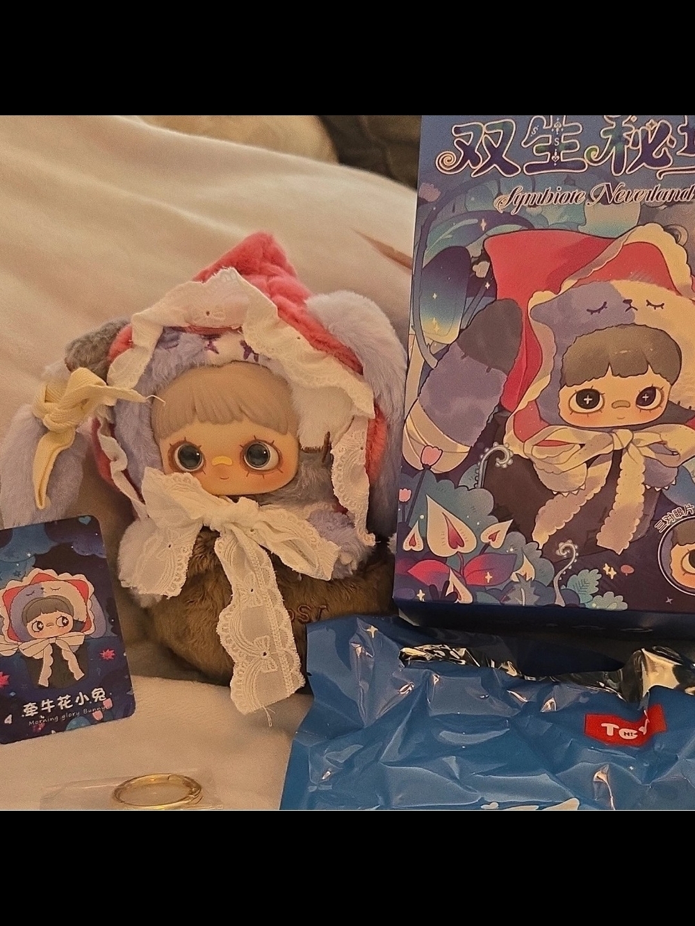 Plush Doll With Hooded Cape - Lavender and Pink